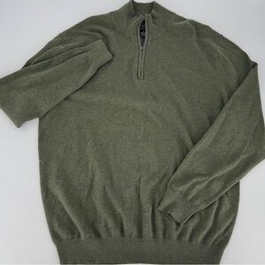 Jos. A. Bank Olive Zip-Up Sweater